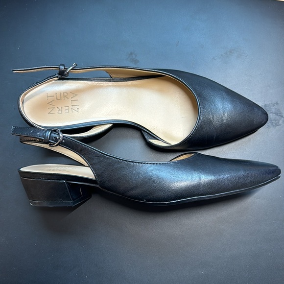 Naturalizer Banks sling back 8w black leather - Picture 3 of 4